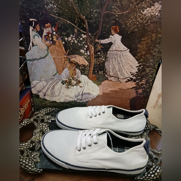 🛍👟H&M Man's White Canvas Sneakers Size 👟 9 U.S.A.,👕🩳A Fantastic Buy.📦 - Picture 8 of 16